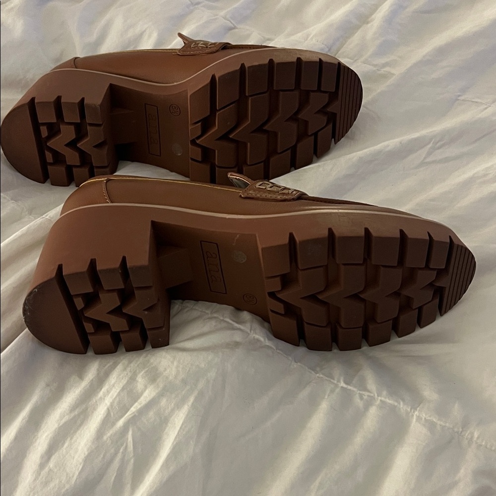 a.n.a Women's Brown chunky Loafers - Picture 5 of 9
